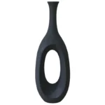 FIBERGLASS ΒΑΖΟ ΜΑΥΡΟ ΠΑΓΟΥ ΜΕ ΤΡΥΠΑ - 28x39x111cm 1/ΚΙΒ