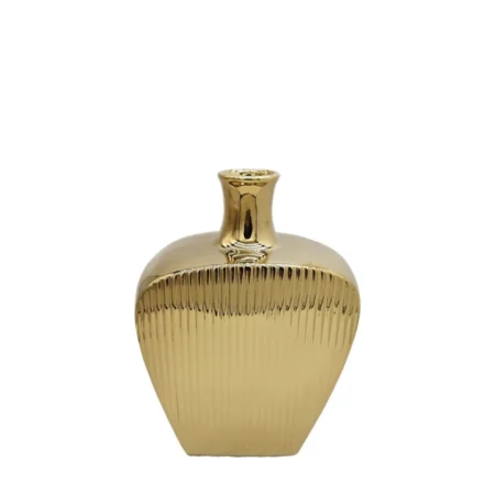 ΒΑΖΟ ΚΕΡΑΜΙΚΟ ΧΡΥΣΟ  ΡΙΓΕΣ 18x11,7x25,5CM 12/box - Κασπω