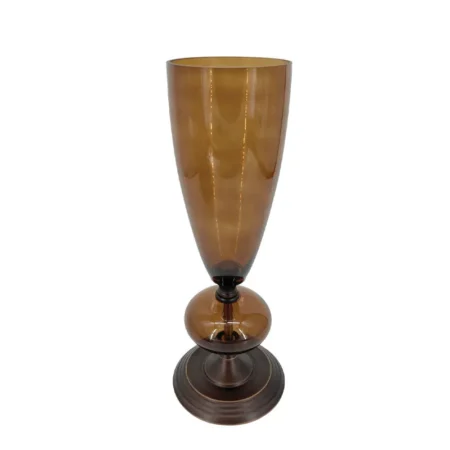 ΜΕΤΑΛΛΙΚΟ/ΓΥΑΛΙΝΟ ΒΑΖΟ ΚΑΦΕ ΧΩΝΙ - Φ16x44.5cm 4/ΚΙΒ - Κασπω