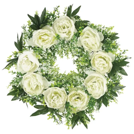 ΣΤΕΦΑΝΙ ΛΟΥΛΟΥΔΙΩΝ ΕΚΡΟΥ ΠΑΙΩΝΙΕΣ Φ48cm 1/16KIB - Κασπω
