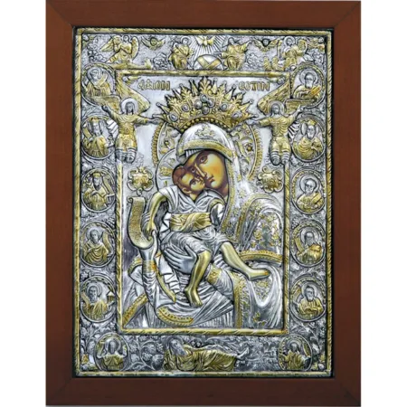 ΕΙΚΟΝΑ ΑΛΟΥΜΙΝΙΟΥ ΑΞΙΟΝ ΕΣΤΙ - ΜΕ ΧΡΥΣΟ - 26x34cm - Κασπω