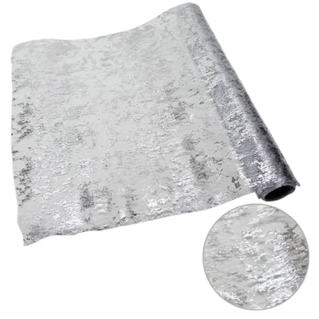 ΡΟΛΟ ΥΦΑΣΜΑ ΑΣΗΜΙ ΜΕΤΑΛΛΙΖΕ-ΔΙΑΦΑΝΟ 48cm X 5yd - Κασπω