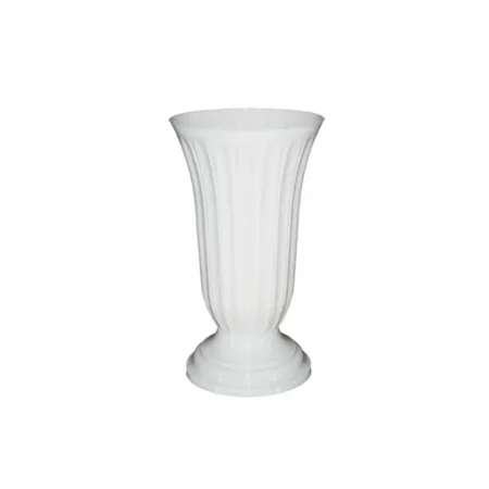 ΑΝΘΟΔΟΧΕΙΟ ΛΕΥΚΟ ΠΛΑΣΤΙΚΟ FLAKON LILIA - Φ16x29.5cm - Κασπω
