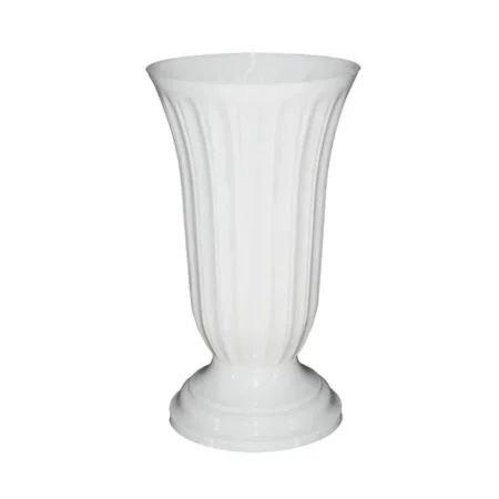 ΑΝΘΟΔΟΧΕΙΟ ΛΕΥΚΟ ΠΛΑΣΤΙΚΟ FLAKON LILIA - Φ18x32cm - Κασπω