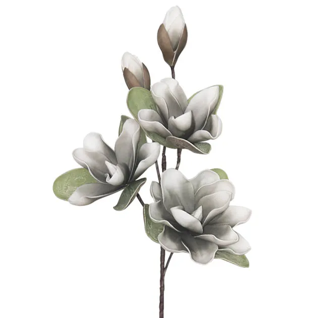ΚΛΑΔΙ FOAM ΓΚΡΙ ΑΝΘΗ ΜΑΝΩΛΙΑΣ X5 - Y86cm 12/120ΚΙΒ