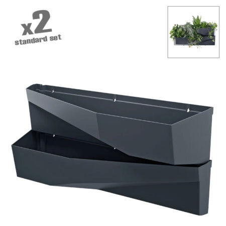 ΖΑΡΝΤΙΝΙΕΡΑ Χ2 ΕΠΙΤΟΙΧΗ ΑΝΘΡΑΚΙ CASCADE GARDEN WALL 78x19x35cm - Κασπω