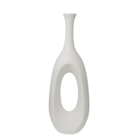 FIBERGLASS ΒΑΖΟ ΛΕΥΚΟ ΠΑΓΟΥ ΜΕ ΤΡΥΠΑ - 23x32x91cm 1/ΚΙΒ - Κασπω