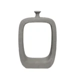FIBERGLASS BAZO ΜΕ ΤΡΥΠΑ ΓΚΡΙ ΠΕΤΡΑΣ - 37x11x60cm 1/KIB