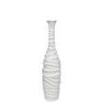 FIBERGLASS ΒΑΖΟ ΛΕΥΚΟ ANTIKΕ / ΚΥΜΑΤΙΣΤΟ - Φ20x86cm 1/KIB