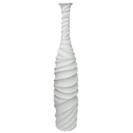 FIBERGLASS ΒΑΖΟ ΛΕΥΚΟ ANTIKΕ / ΚΥΜΑΤΙΣΤΟ - Φ28x135cm 1/KIB - Κασπω