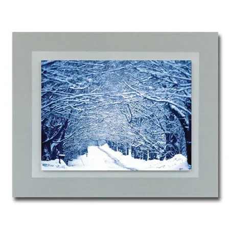 ΓΥΑΛΙΝΟ ΚΑΔΡΑΚΙ ΣΕ MDF - ΧΙΟΝΙΣΜΕΝΟ ΤΟΠΙΟ 46x39cm 1/ΚΙΒ - Κασπω