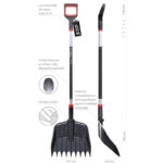 ΤΣΟΥΓΚΡΑΝΑ-ΦΤΥΑΡΙ 2 ΣΕ 1 ΜΑΥΡΟ RAKE LOADER - 38.5x146cm 10/240ΚΙΒ