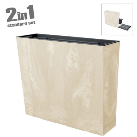 ΖΑΡΝΤΙΝΙΕΡΑ (2 ΣΕ 1) ΕΚΡΟΥ BETON EFFECT URBI CASE - 77x23.5x68.6cm 2/20KIB - Κασπω