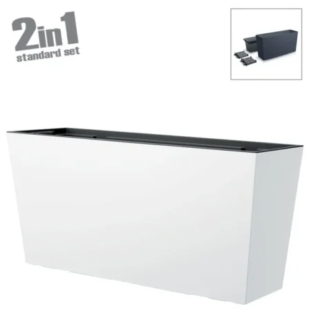 ΖΑΡΝΤΙΝΙΕΡΑ (2 ΣΕ 1) ΠΛΑΣΤΙΚΗ ΛΕΥΚΟ URBI CASE M - 77x23.5x40.6cm 3/33KIB - Κασπω