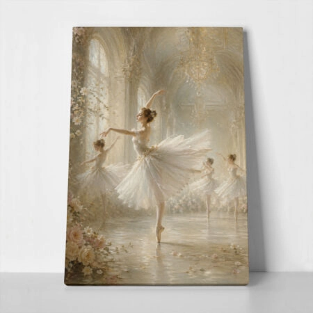 Πίνακας σε Καμβά VINTAGE DARK ACADEMIA BALLERINAS 2 - Vintage