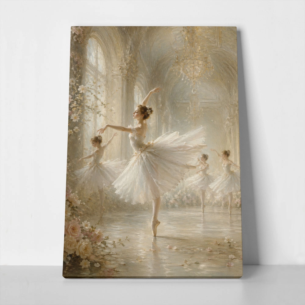 Πίνακας σε Καμβά VINTAGE DARK ACADEMIA BALLERINAS 2