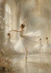Πίνακας σε Καμβά VINTAGE DARK ACADEMIA BALLERINAS 2