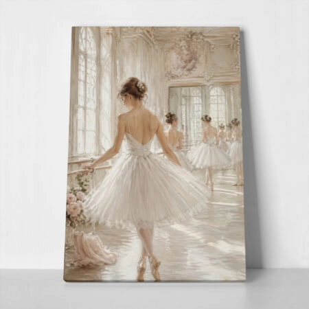 Πίνακας σε Καμβά VINTAGE DARK ACADEMIA BALLERINAS - Vintage