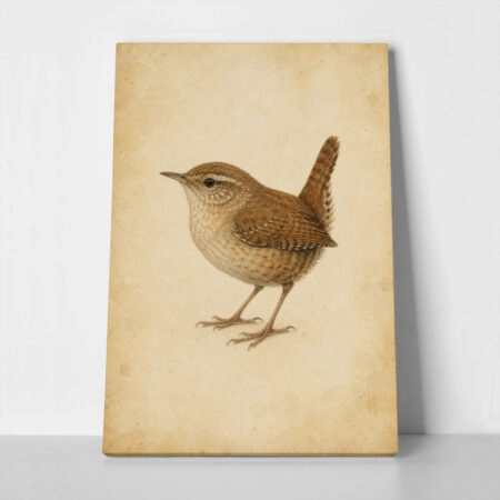Πίνακας σε Καμβά VINTAGE DARK ACADEMIA BIRD 10