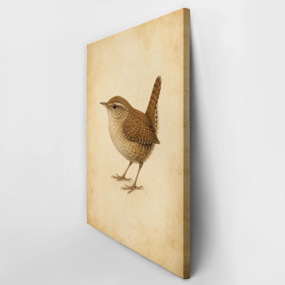Πίνακας σε Καμβά VINTAGE DARK ACADEMIA BIRD 10