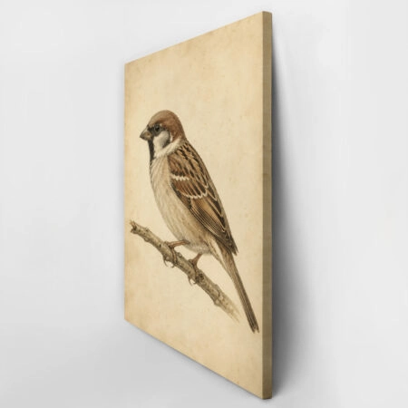 Πίνακας σε Καμβά VINTAGE DARK ACADEMIA BIRD 12 - Vintage Sticky 2