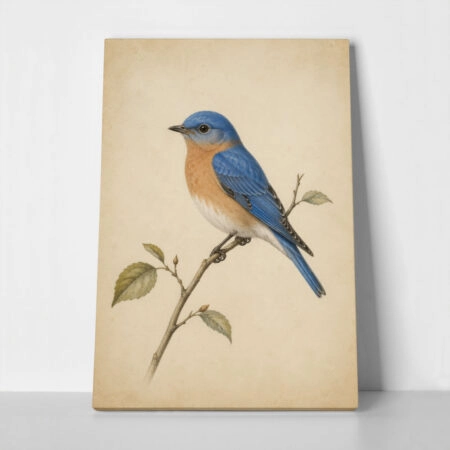 Πίνακας σε Καμβά VINTAGE DARK ACADEMIA BIRD 3 - Vintage