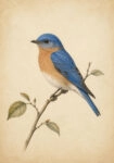 Πίνακας σε Καμβά VINTAGE DARK ACADEMIA BIRD 3