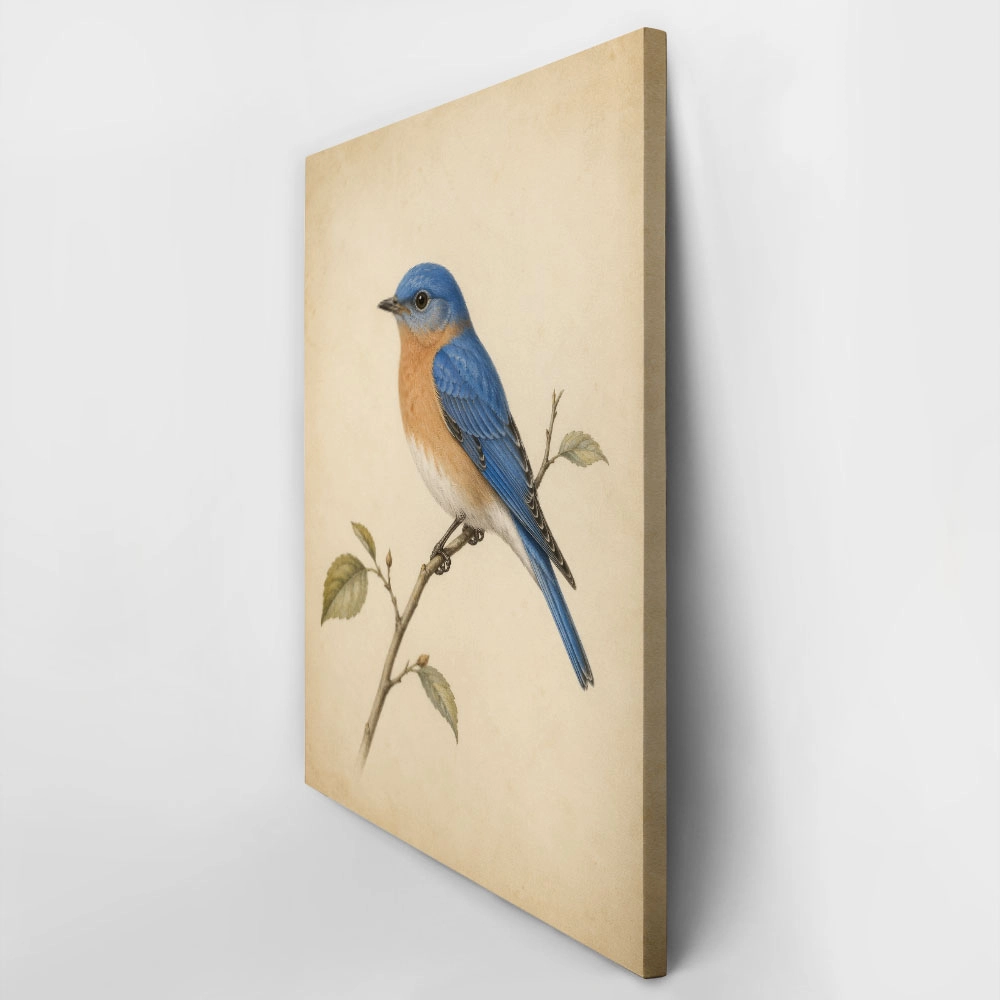 Πίνακας σε Καμβά VINTAGE DARK ACADEMIA BIRD 3