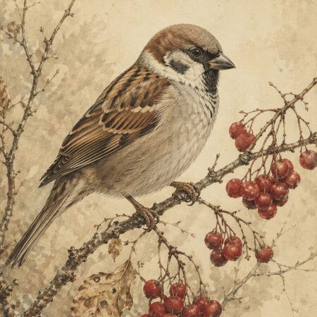 Πίνακας σε Καμβά VINTAGE DARK ACADEMIA BIRD 4 - Vintage Sticky 5