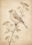 Πίνακας σε Καμβά VINTAGE DARK ACADEMIA BIRD 7