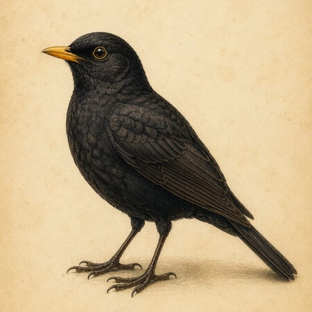 Πίνακας σε Καμβά VINTAGE DARK ACADEMIA BIRD 8 -  Sticky 5