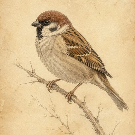 Πίνακας σε Καμβά VINTAGE DARK ACADEMIA BIRD 9 -  Sticky 5