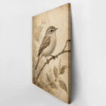 Πίνακας σε Καμβά VINTAGE DARK ACADEMIA BIRD