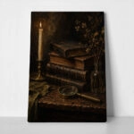 Πίνακας σε Καμβά VINTAGE DARK ACADEMIA BOOKS 2