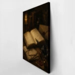 Πίνακας σε Καμβά VINTAGE DARK ACADEMIA BOOKS 3