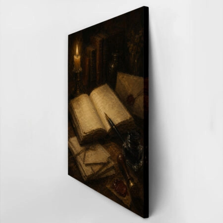 Πίνακας σε Καμβά VINTAGE DARK ACADEMIA BOOKS 3 -  Sticky 2