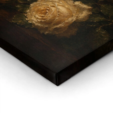 Πίνακας σε Καμβά VINTAGE DARK ACADEMIA BOOKS AND ROSES 2 - Vintage Sticky 1