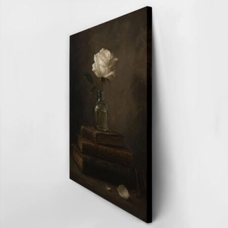 Πίνακας σε Καμβά VINTAGE DARK ACADEMIA BOOKS AND ROSES 4 - Vintage Sticky 2