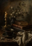 Πίνακας σε Καμβά VINTAGE DARK ACADEMIA BOOKS