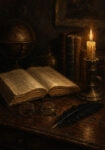 Πίνακας σε Καμβά VINTAGE DARK ACADEMIA BOOK