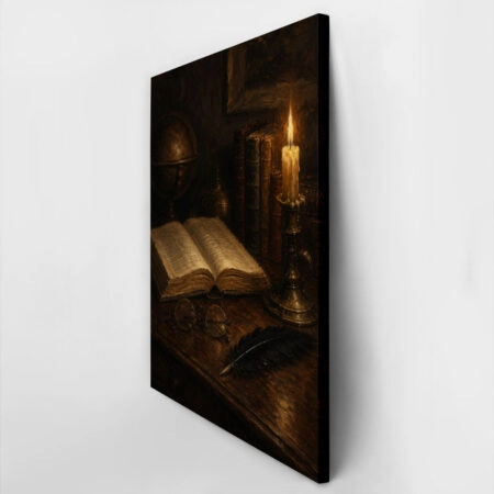 Πίνακας σε Καμβά VINTAGE DARK ACADEMIA BOOK - Vintage Sticky 2