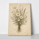 Πίνακας σε Καμβά VINTAGE DARK ACADEMIA BOUQUET