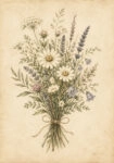 Πίνακας σε Καμβά VINTAGE DARK ACADEMIA BOUQUET