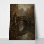 Πίνακας σε Καμβά VINTAGE DARK ACADEMIA BRIDGE