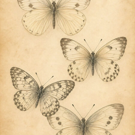 Πίνακας σε Καμβά VINTAGE DARK ACADEMIA BUTTERFLIES 2 -  Sticky 5