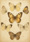 Πίνακας σε Καμβά VINTAGE DARK ACADEMIA BUTTERFLIES 3