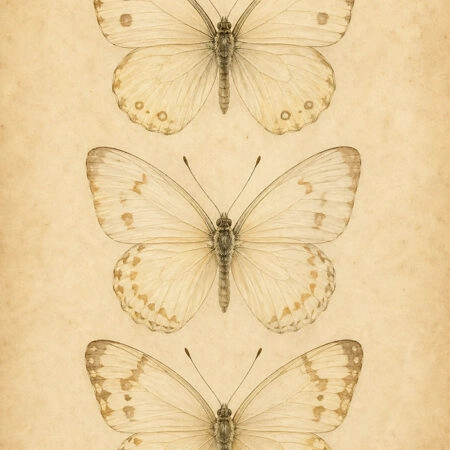 Πίνακας σε Καμβά VINTAGE DARK ACADEMIA BUTTERFLIES 4 -  Sticky 5