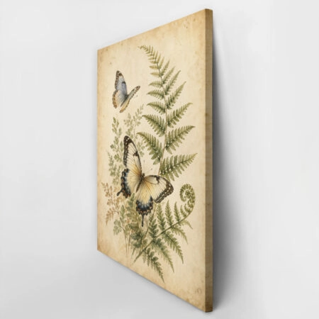 Πίνακας σε Καμβά VINTAGE DARK ACADEMIA BUTTERFLIES 6 - Vintage Sticky 2