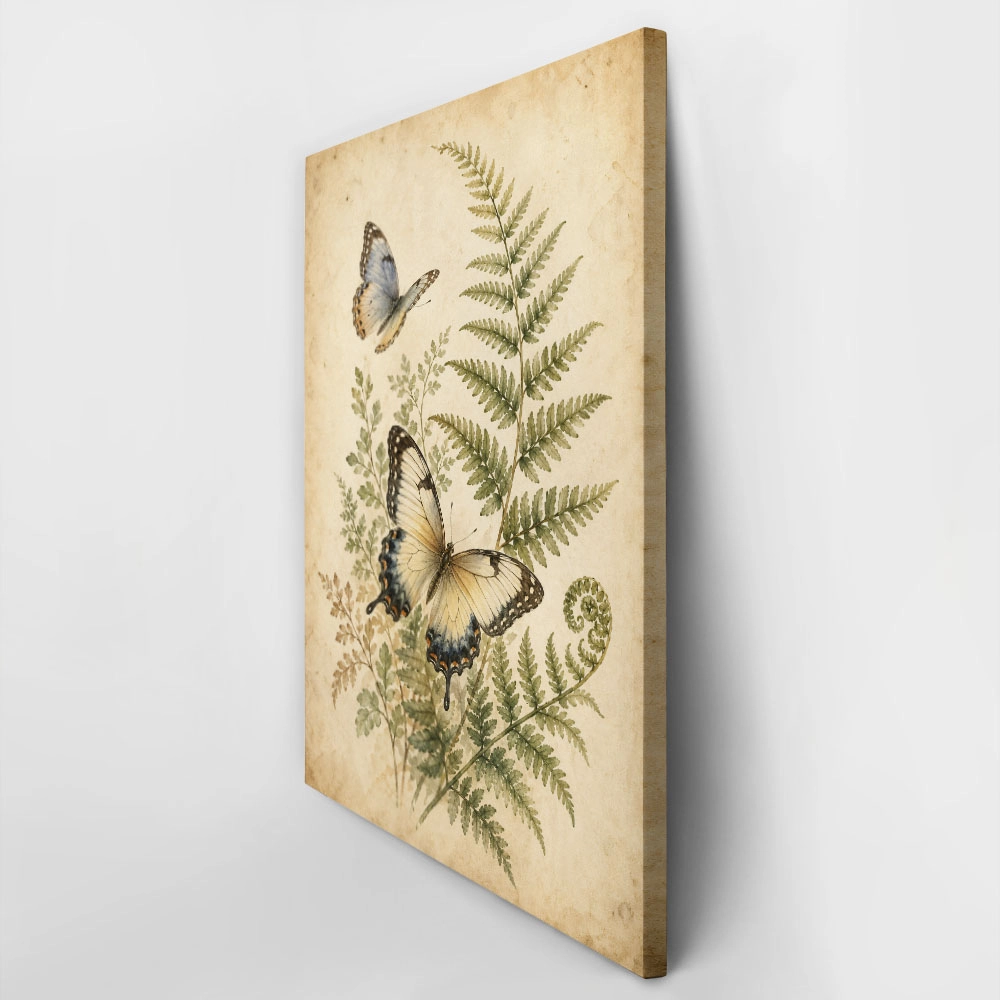 Πίνακας σε Καμβά VINTAGE DARK ACADEMIA BUTTERFLIES 6