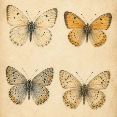 Πίνακας σε Καμβά VINTAGE DARK ACADEMIA BUTTERFLIES 7 - Vintage Sticky 5
